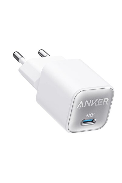 Anker 30W Type-C Network Charger, GaN, Fast Charging, Power Delivery, Ultra Compact, A2147G21, White