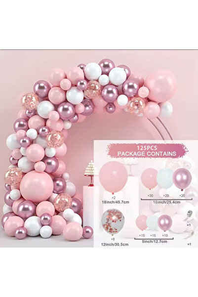 Choice مجموعة أخرى ٢: قوس بالونات متعدد الألوان باللونين الوردي والأزرق، لتزي...