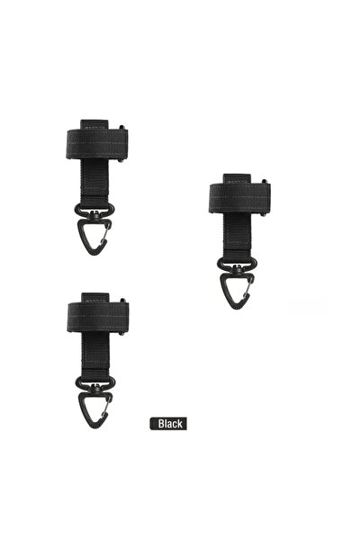 Choice 3pcs black 2pcs Multi-purpose Nylon Gloves Hook Work Gloves Safety Cli...