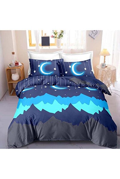 Noon East طقم غطاء لحاف من الألياف الدقيقة مكون من 4 قطع - غطاء لحاف 160×220،...