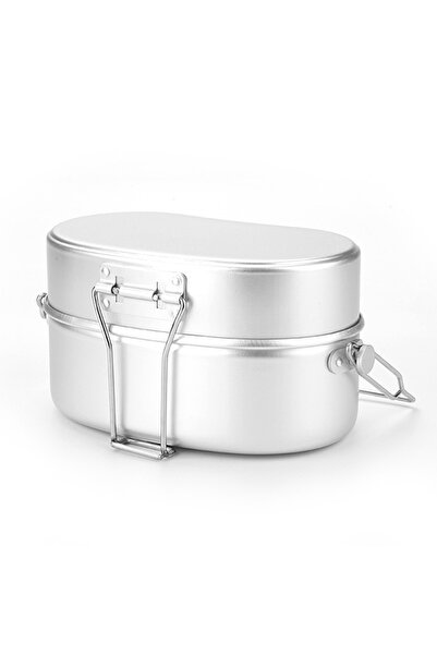 Choice علبة غداء من الألومنيوم الأبيض، أدوات طهي للتخييم في الهواء الطلق، طبا...