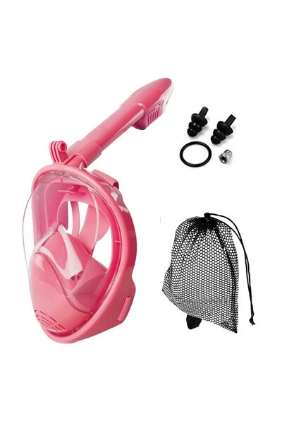 Choice XS Pink JRing Children's Full Face Snorkeling Mask, 180 ° Panoramic Safety Respiratory System Diving