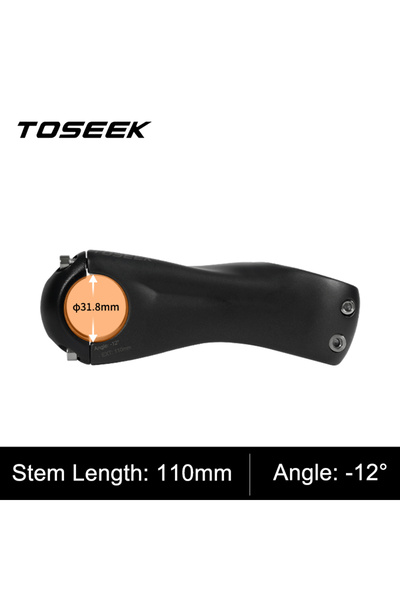 Choice جذع دراجة جبلية من الكربون TOSEEK K03 بزاوية 12 درجة، مقاس 31.8 مم، قا...