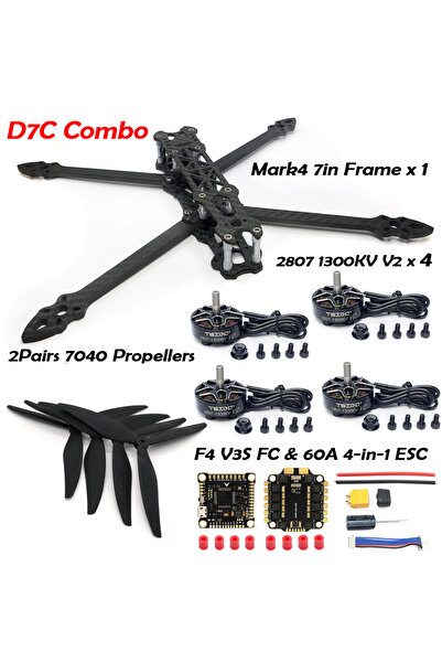 Choice إطار من ألياف الكربون D7C MARK4 مقاس 7 بوصات، محرك بدون فرش 2807 بقوة ...