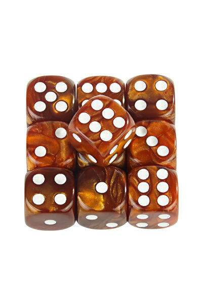 Choice9 Brown Marble Effect D6 Dice 10pcs 16mm Board Game Dice for Club Party...