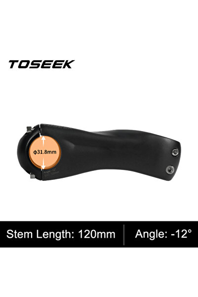 Choice جذع دراجة جبلية من الكربون TOSEEK K03 بزاوية 12 درجة، مقاس 31.8 مم، قا...