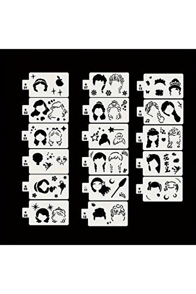 Choice ١٧ قالبًا للرسم باللون الأبيض، قوالب مجوفة لرسم الجسم، مكياج حفلات الأ...