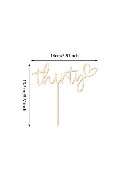 Choice Wooden Cake Topper YOMDID Thirty Cake Topper 30th Birthday Cake Topper Cheers To 30 Years Old Cake D