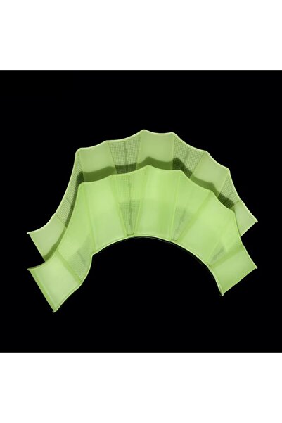 choice2 M C162-Green 2pc Silicone Swim Training Finger Wear Frog Type Swim Po...