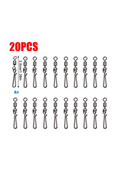 Choice مجموعة من 20 قطعة من موصلات الصيد الدوارة المقاومة للتآكل في المياه ال...