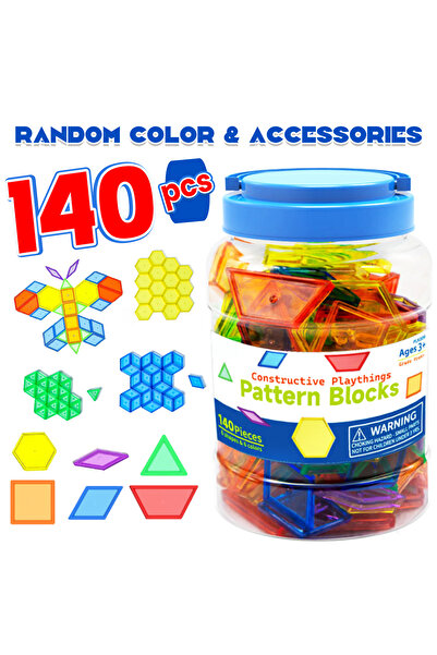 Choice1 مكعبات أنماط شفافة، حروف وأرقام وأشكال بلاستيكية ملونة لتعليم الأطفال...