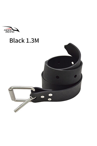 Choice Black 1.3M Freediving Silicone Weight Belt With 316 Stainless Steel Buckle Adjustable Lead Block Loa