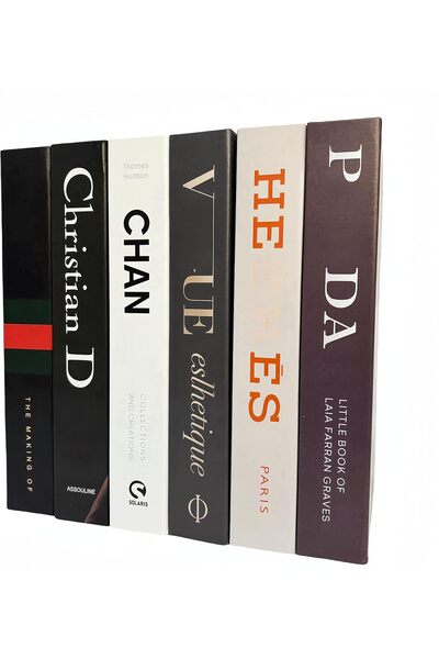 The Bros مجموعة كتب ديكورية من 6 قطع من إيدياكتسيل - كتب ديكور لطاولة القهوة