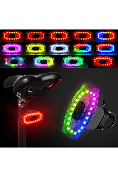 BUCKLOS أضواء دراجات متعددة الألوان -915، أضواء خلفية LED للدراجات، مناسبة لل...