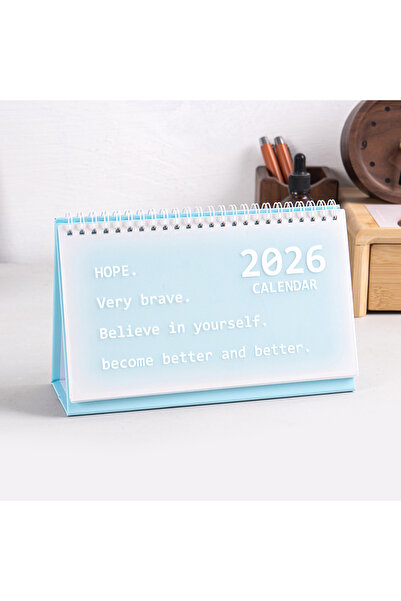Choice Blue 1 pc Creative Spiral Binding 2026 Calendar, Portable Foldable - T...