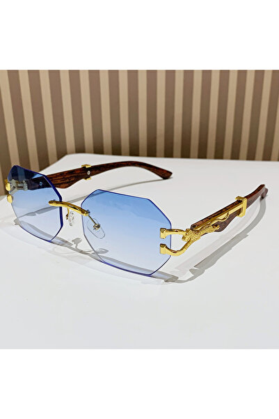 Choice نظارات شمسية بيضاء بدون إطار سداسية الشكل، عدسات متدرجة، نظارات شمسية ...