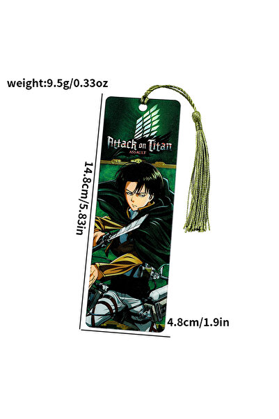 Miniso SQ1784 Anime Attack on Titan Book Mark, Acrylic Book Mark with Tassel ...