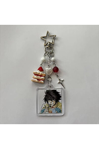 Choice سلسلة مفاتيح يدوية الصنع على شكل كعكة من سلسلة أنمي Death Note، شخصية ...