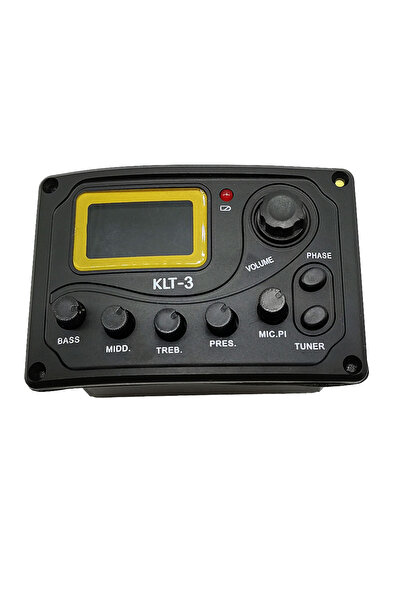 Choice معادل صوت رباعي النطاقات KLT-3، مضخم صوت مسبق للجيتار الصوتي والباس مع ميكروفون وموالف، لاقط جيتار