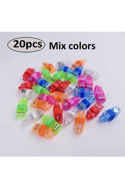Choice J19-20 قطعة من مصابيح LED الوامضة للأصابع، ومصابيح حلقية متوهجة ملونة،...