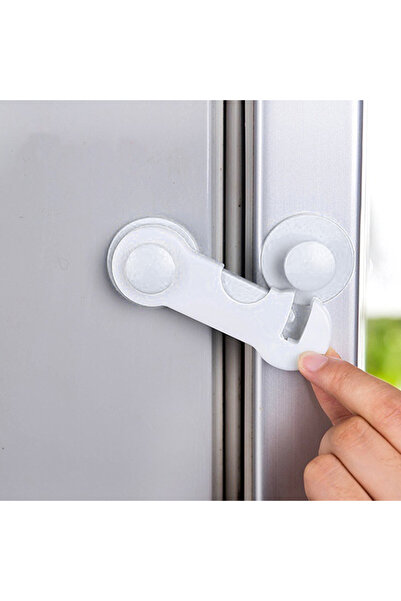 Choice نظام أقفال ثلاجة ذاتية اللصق باللون الأبيض، مناسب لأبواب الثلاجة والفريزر المنزلية.