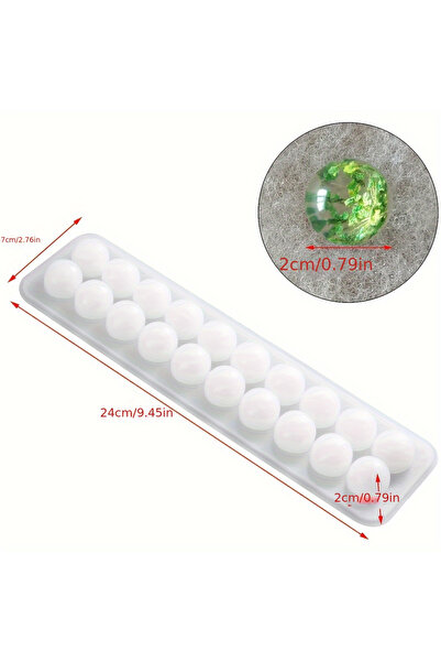 Choice قالب راتنج كروي OD352-1 قطعة، قالب سيليكون 20 خرزة، قالب صب راتنج إيبوكسي على شكل كرة كريستالية، قلادة يمكنك صنعها بنفسك