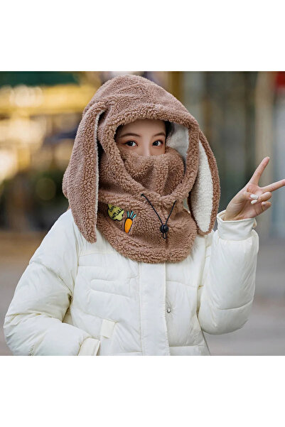 Choice khaki Winter Wool Ski Hat Scarf Warm Ski Helmet Cover Comfortable Soft...