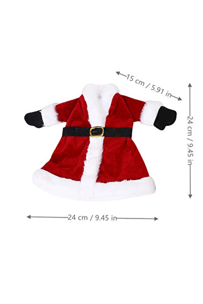 Choice غطاء زجاجة نبيذ على شكل سترة لعيد الميلاد، غطاء زجاجة سانتا، 9.4 بوصة، زينة طاولة للعطلات، فوز.