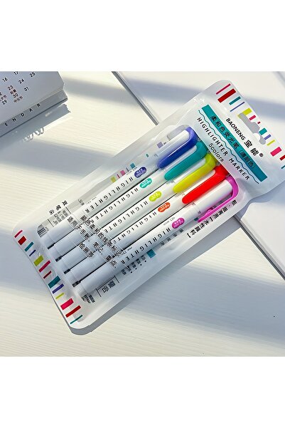 Choice أقلام تحديد باستيلية من كلاودليس، 5 قطع، ألوان زاهية، رأس مزدوج، قلم ت...