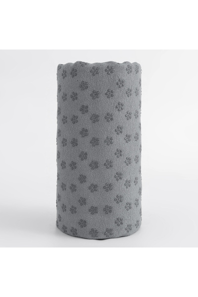 Choice مناشف يوغا رمادية، مناشف يوغا ساخنة وحارة، تتميز بنقاط تثبيت لامتصاص ا...