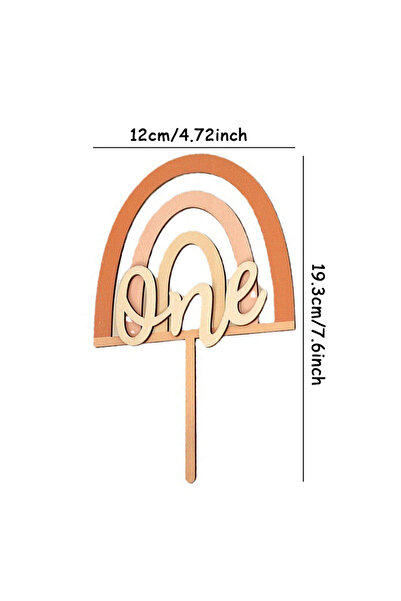 Choice 1pcs Cake Topper 1pc Boho Rainbow Cake Topper Kids Boy Girl One Year Birthday Party Cake Topper Wood