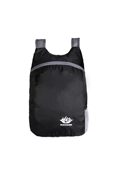 Choice حقيبة ظهر رياضية عملية سوداء مقاومة للماء مصنوعة من النايلون، قابلة لل...