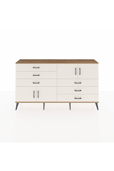 Dienni Arges Konsol 2 Raflı 6 Çekmeceli 4 Kapaklı 176x30x99 Çam-Aytaşı