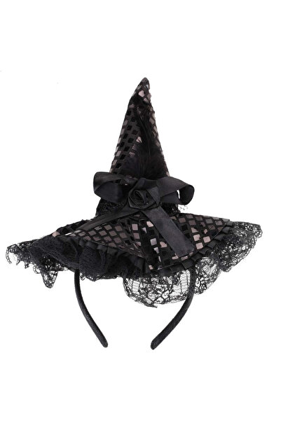 Choice قبعة ساحرة سوداء لتزيين الهالوين، قبعة ساحرة، إكسسوارات أزياء لعب الأد...