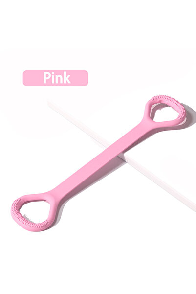 Choice C743-وردي-قطعة واحدة، جهاز شد على شكل الرقم 8 للياقة البدنية المنزلية، وتشكيل الظهر، شريط مطاطي بفتحة للكتف و