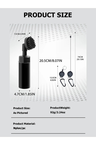 Choice فرشاة تنظيف جديدة سوداء اللون، قطعة واحدة، لتنظيف أعمدة مضارب الجولف ا...