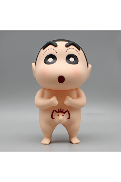 Miniso مجسمات شخصيات شين تشان من الأنمي، بدون صندوق، مجسم شين تشان الصغير عارياً يستحم، مصنوع من مادة PVC، دمية نموذجية