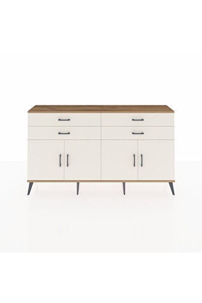 Dienni Arges Konsol 2 Raflı 4 Çekmeceli 8 Kapaklı 176x30x99 Çam-Aytaşı
