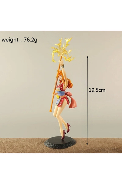 BANDAI مجسم نامي من أنمي ون بيس، بطول 19.5 سم، يحمل عصا سحرية للتحكم بالطقس، ...