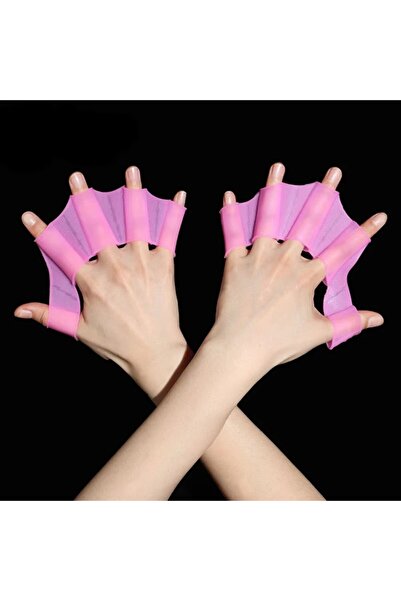 Choice L C162-Pink 2pc Silicone Swim Training Finger Wear Frog Type Swim Pool...