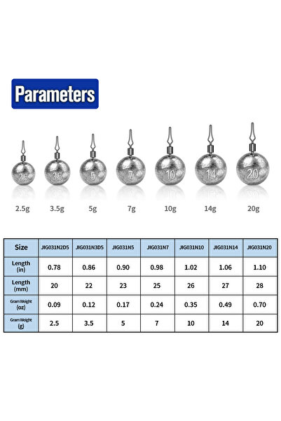Choice 10 قطع من أوزان الرصاص لصيد الأسماك، 2.5-20 غرام، وزن رصاص مقلوب 360 د...