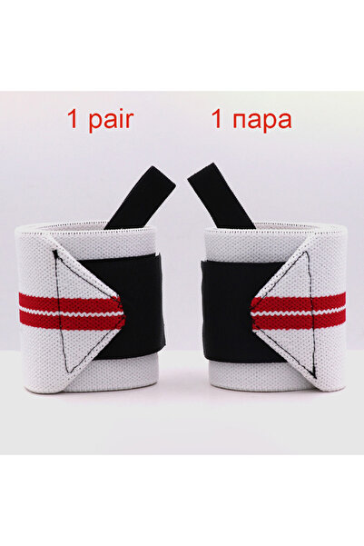 Choice أربطة معصم وايت برو لرفع الأثقال - دعامة متينة للصالات الرياضية والليا...