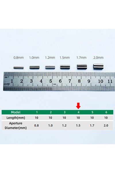 Choice 100 قطعة من موصلات أنابيب الصيد 1.5 مم، 100 قطعة من موصلات أنابيب الصي...