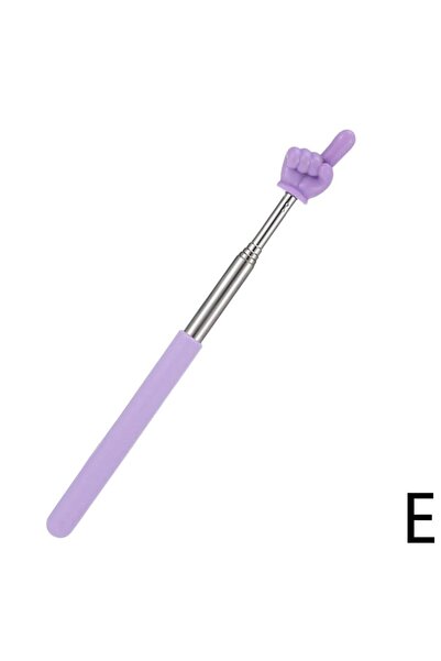 Choice عصا تعليمية أرجوانية من الفولاذ، قابلة للتمديد، بتصميم إصبعي، أداة لتعليم القراءة بالأصابع