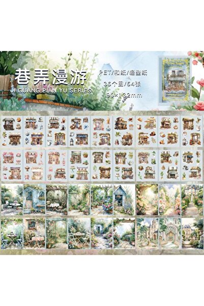 choice2 مجموعة ملصقات PET للتجول في الأزقة (54 قطعة/عبوة) - كتيب إرشادي - ديك...