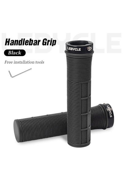 Choice مقابض دراجة LEBYCLE سوداء اللون مصنوعة من مادة TPR، مقابض مدمجة لمقود ...