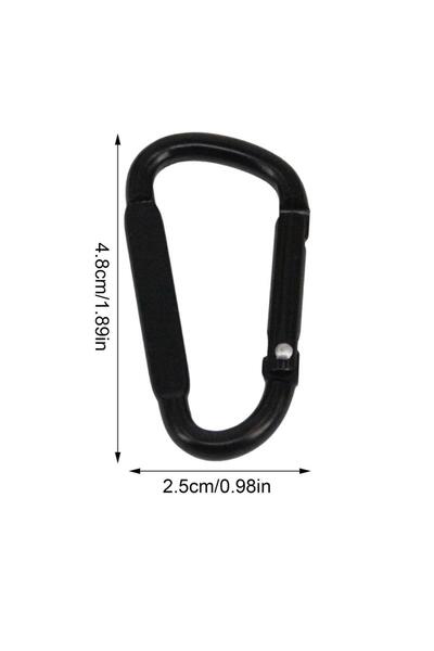 Choice حلقة تعليق سوداء على شكل حرف D، حلقة تعليق من سبائك الألومنيوم على شكل...