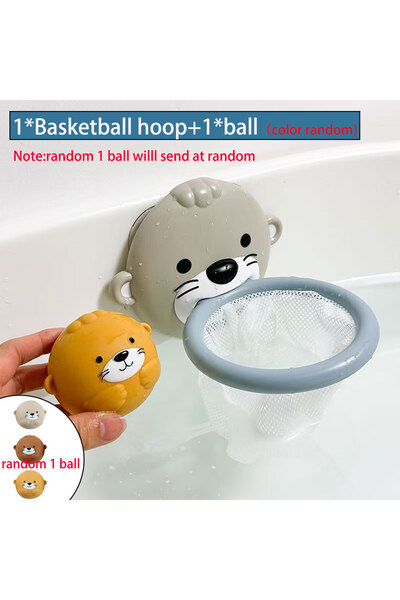 Choice طوق كرة سلة، لعبة استحمام للأطفال على شكل قضاعة، مجموعة كرات عائمة للأطفال الرضع، قارب عائم قابل للتكديس، لعبة مائية ناعمة