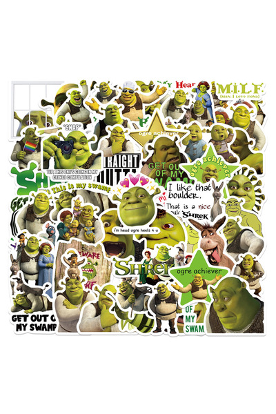 Choice 52 قطعة من ملصقات جرافيتي على شكل وحش كرتوني من Shrek يمكنك صنعها بنفس...