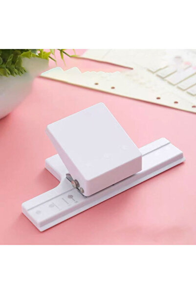 Choice WHITE 1PC multi-function 3-hole punch, small hand punch, can bind 6 sheets of paper, suitable for sc